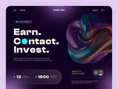 Invest website concept 💰 branding concept design invest investing money