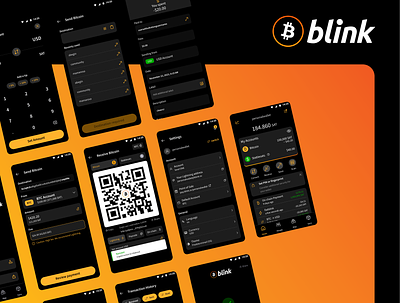 Blink wallet - UI bitcoin bitcoin wallet bitcoin wallet ui orange gradient simple wallet ui design