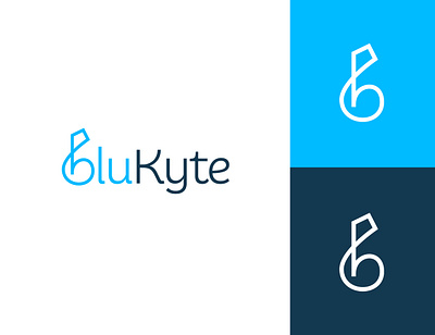BluKyte - Travel Planner App Logo Design #1 abstract b logo brand identity kite kite logo letter letter b letter b logo letters logo logo design modern travel travel logo