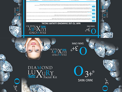 O3+ DIAMOND LUXUY FACIAL KIT PACKAGING DESIGN print design