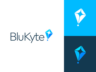 BluKyte - Travel Planner App Logo Design #3 abstract brand identity kite kite logo logo logo design modern travel travel logo