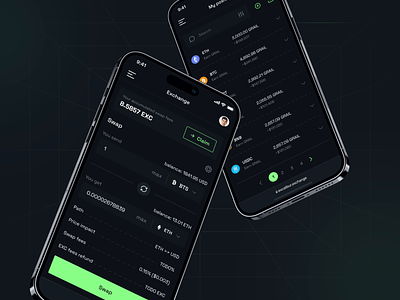 Excalibur.exchange redesign mobile app app dashboard design ios mobile mobile app ui ux uxiu