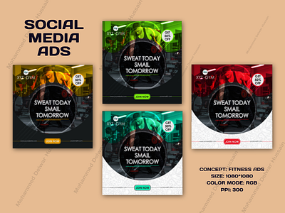 Social Media Ads/Post Design ad ad post ads banner center design discount ads fb fb post fitness graphic gym gym post post promosonal social ads social media