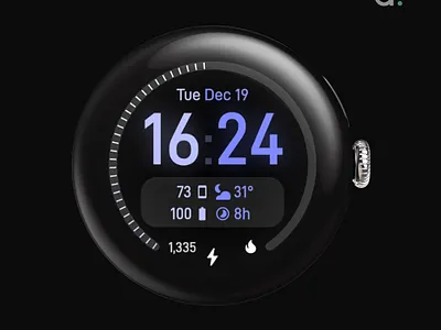 Dual Tone: Wear OS watch face amoled amoledwatchfaces animation design digital material 3 ui watch face watch face format wear os