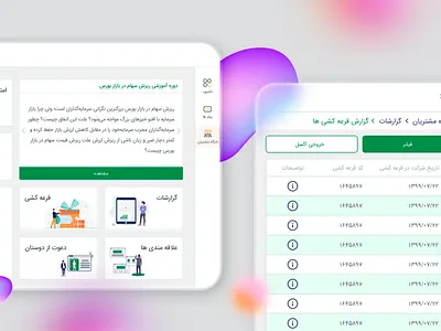 Alvand brokerage panel design broker coustomer logo pannel ui user experience user interface ux