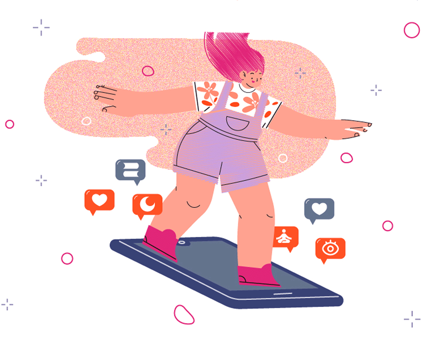 Loupe: Design System — Mental Health App buttons checkbox color palette design system figma grid illustration meditation mental health app mobile application mobile design toggles typography ui ui kit ui ux design user experience user interface visual style yoga