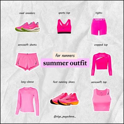 Good evening friends! my little selection of clothes for runner love running ui vector