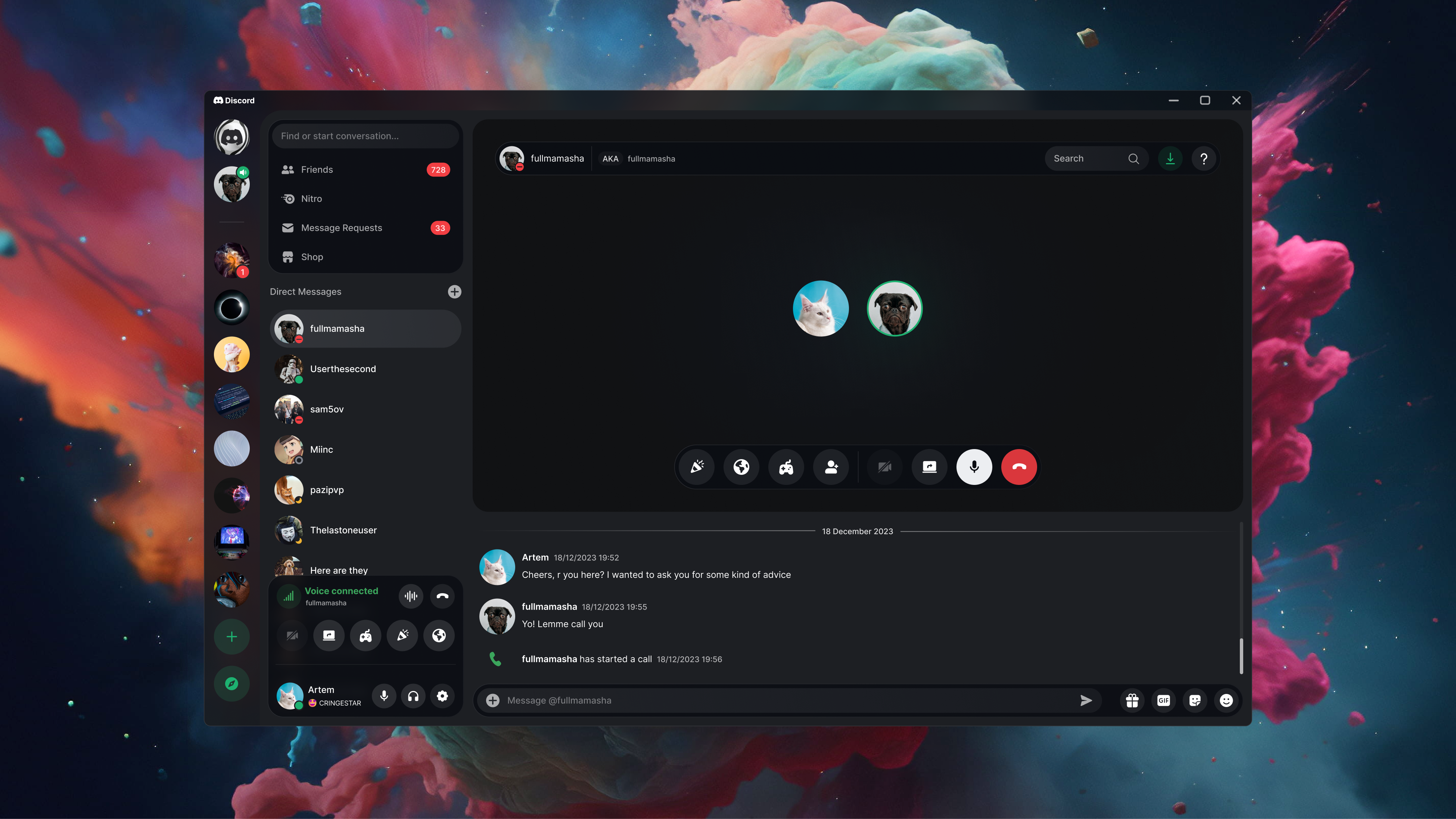 Discord UI challenge application call challenge chat design discord glass glassmorphism graphic design messenger ui ux ux design