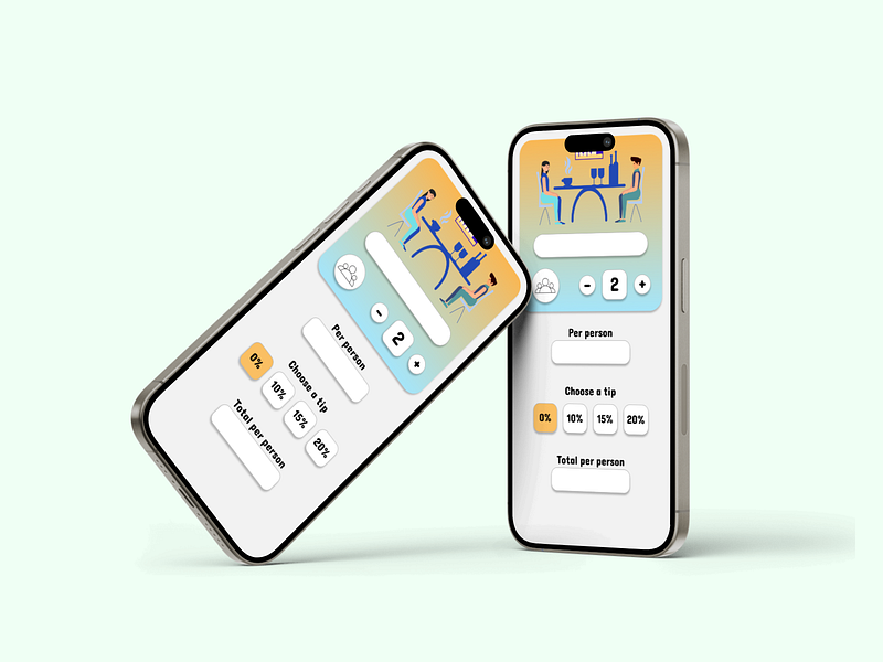 Split Bill App design ios mobile