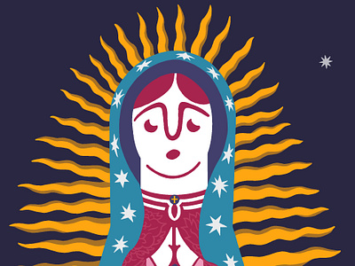 Our Lady of Guadalupe - Virgen de Guadalupe art direction design graphic design illustration design procreate