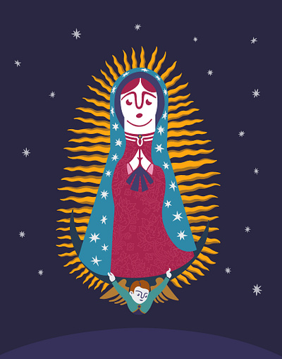Our Lady of Guadalupe - Virgen de Guadalupe art direction design graphic design illustration design procreate