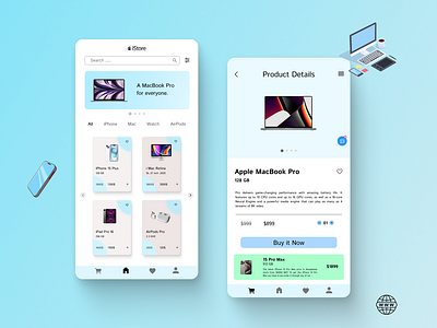 iStore Mobile App Ui Design 3d @ app brand design graphic design identity landin logo logo design minimal mobile motion graphics typography ui ux vector web web design website