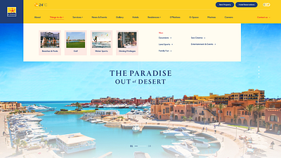 El Gouna city website animation city micro interactions prototype ui website