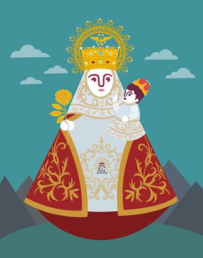 Virgen de Covadonga - La Santina art direction design graphic design illustration illustration design procreate saints