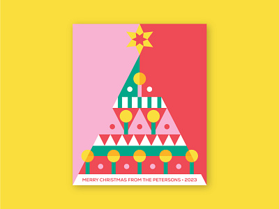2023 Family Christmas Card candle card christmas decoration holiday navidad ornament pine star tree