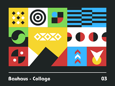 Bauhaus - Collage app art bauhaus branding canva design geometric graphic design illustration minimal motion graphics neo geometric pattern ui vector