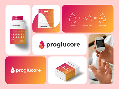 Branding & Packaging Design for Proglucore blood box branding chart design diabetes graph graphic design health identity logo medicines packaging pills графический дизайн здоровье кровь лекарства логотип упаковка