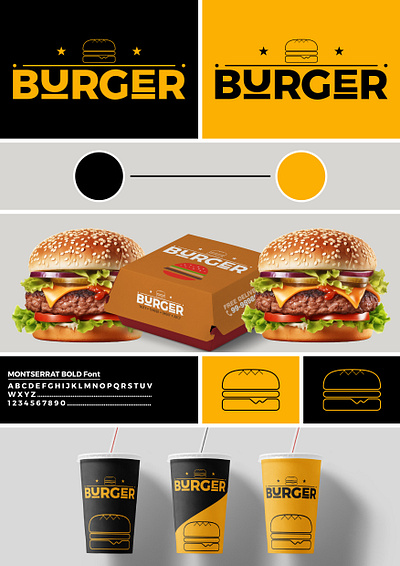 burger logo and branding branding graphic design logo