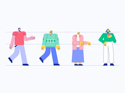 Global 66 - Character Design art character design color components design system digital illustration figma final illustration hero illustration illustration system ui variants vector