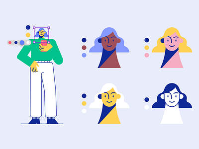 Global 66 - Illustration System character design color components design system digital illustration figma head illustration illustration system logo system ui ux ui illustration variants vector