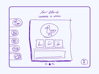 App for Kids - Wireframe art components design system digital illustration figma illustration illustration system logo process sketch ui variants vector wireframe