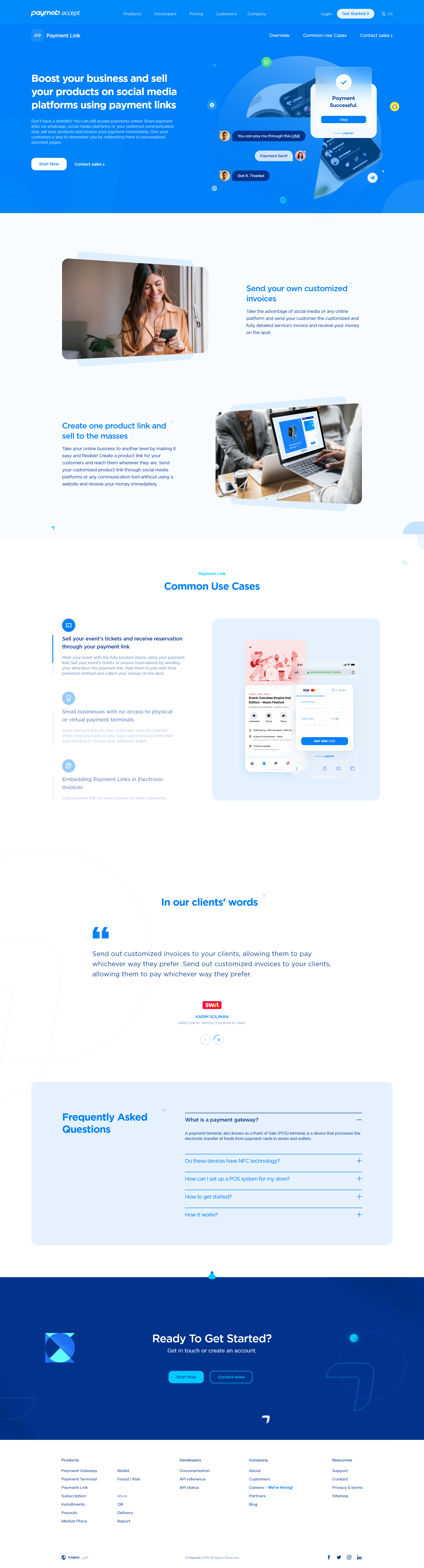 Paymob products - Payment link
