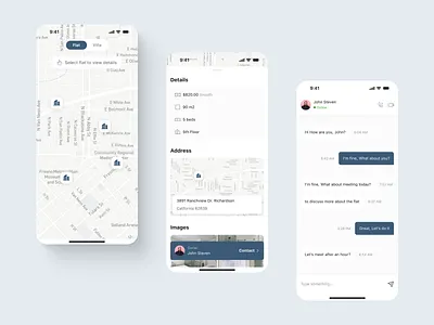 Real Estate Rental App app design homepage layout minimal mobile app product design real estate app real estates typography ui ui design ui ux ui ux design user experience user interface user interface design ux ux design visual design