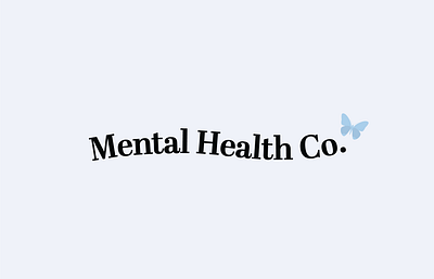 Mental Health Co. branding butterfly illustrator logo design