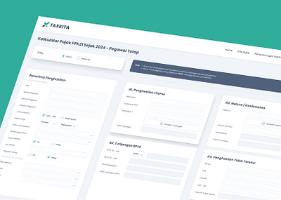 TAXKITA Dashboard dashboard tax ui ux webdesign