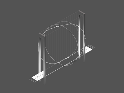 Bridge illustration 3d bridge data gradient illustration isometric isometry