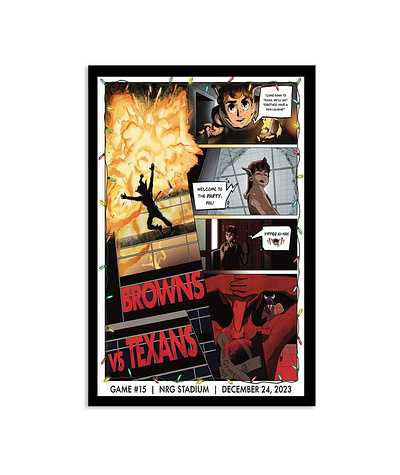 Browns vs. Texans Dec 24 2023 NRG Stadium Houston, TX Poster