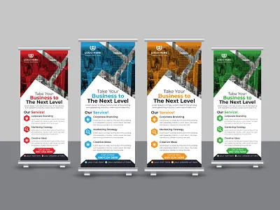 Corporate Business Marketing Roll Up Banner Design advertisement banner branding business corporate creative design display graphic design marketing modern pop up banner presentation print template pull up banner retractable banner roll up roll up banner stationery x banner