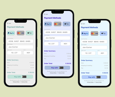 Daily UI - Day 2 - Credit Card Checkout