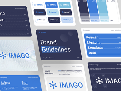 IMAGO - Brand Guidelines ai artificial intelligence blue brand brand application brand guide brand guidelines brand identity branding graphic graphic design guidelines logo logo concept logo design logotype modern vector visual identity visual identity guidelines