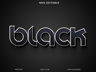 Black 3D Text Effect Style 3d text 3d text effect 3d text style black text effect text effect text style