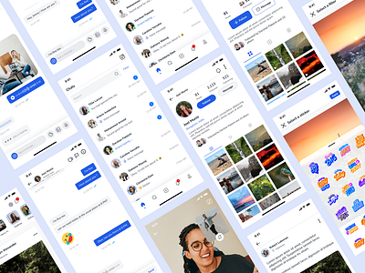 Social Networking App UI Design app design app ui messenger app messenger app ui mobile app design networking app ui social networking app ui