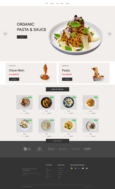 Restaurant Website Design design restaurant uiux web design website design