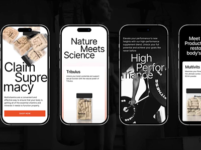 Kinetic mobile web experience design device landing minimal mobile nutrition ui ux webdesign website