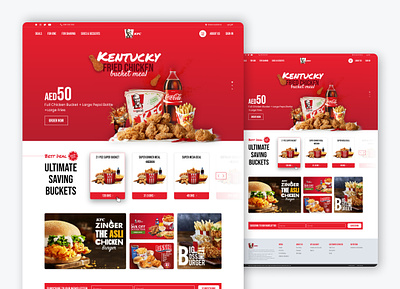 KFC landing page concept design design ui
