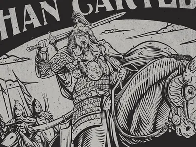 Genghis Khan branding character design genghis khan graphic design horse illustration logo vector vintage