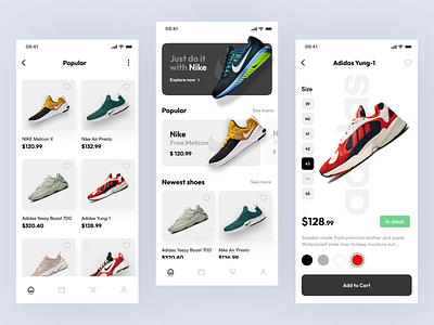 Ecommerce Shoes Mobile App design ecommerce popular shoe shoeshop shoeshopdesign trend ui uidesign ux