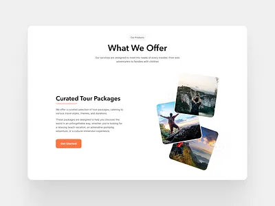 Services Section - Web Design clean design minimal modern package services section services section design travel travel website ui ux web design website