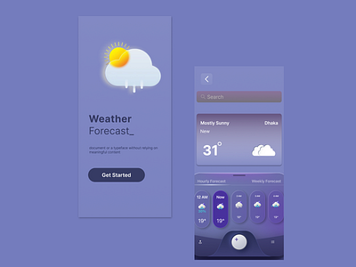 Weather forecasting mobile app screen app design design figma mobile app screen ui uiux design