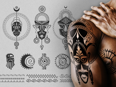 Tribal Tattoo Design 2d 2d art black and white brand branding character design design digital digital art graphic design identity branding illustration illustration design modern tattoo tattoo design tribal