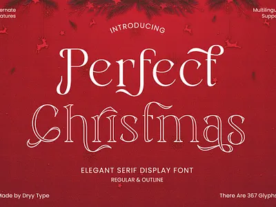 Perfect Christmas - Elegant Serif Font beauty branding christmas christmas font displayfont elegant fashion font holiday modern serif typeface xmas