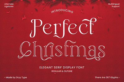 Perfect Christmas - Elegant Serif Font beauty branding christmas christmas font displayfont elegant fashion font holiday modern serif typeface xmas