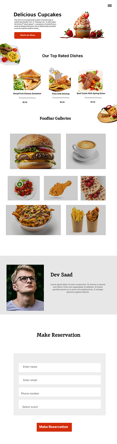 Food Website graphic design logo ui