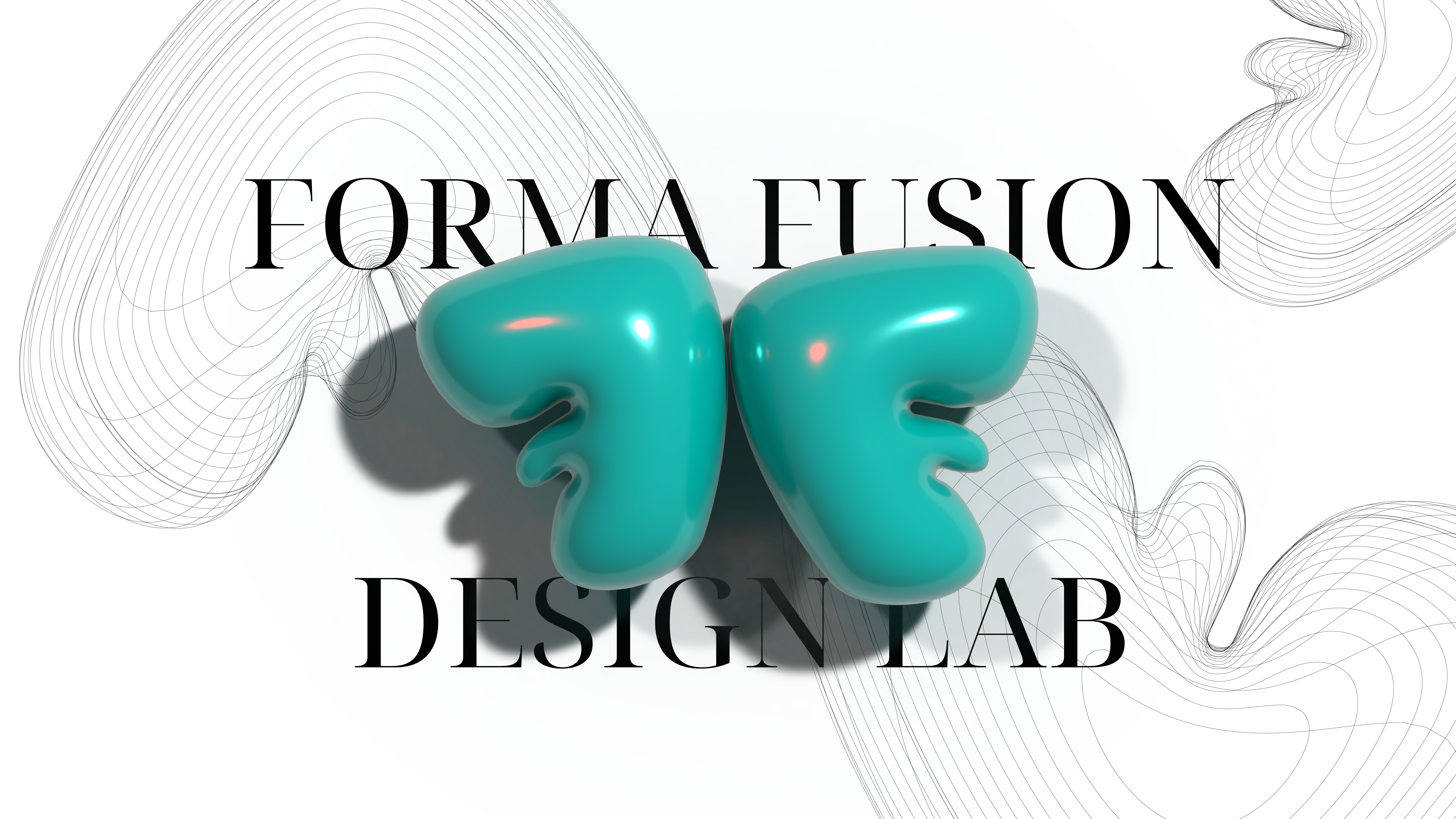 Forma Fusion Design Lab bubble text and wireframe experiment 3d bubble design experiment forma fusion logo test text typography