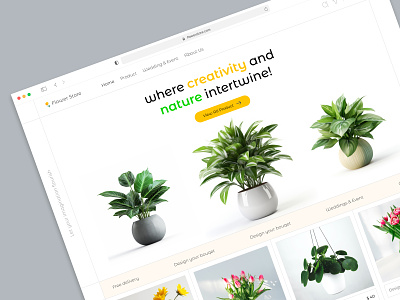 Flower Shop design flower landing landingpage light minimal plant shop ui uiuxdesign ux web website