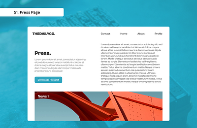 Daily UI Day 51 - Press page 100 days ui daily ui day 51 graphic design press page ui